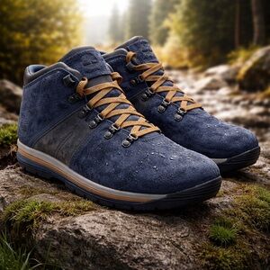 NEW Timberland Waterproof Hiker GT Rally Suede Mid Hiking Boots Size 7 Navy NWB